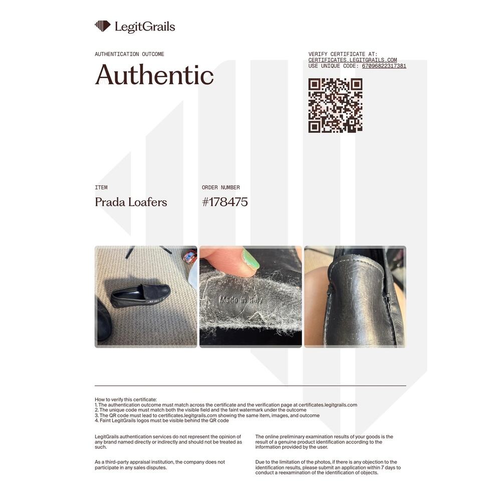 Prada Black Leather Driving Loafers Size 7 Slip On Italy Designer Minimalist - Picture 11 of 11